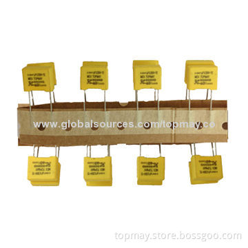 Film Capacitor, Made of Metalized Polypropylene Material, 280V AC Rated Voltage, RoHS Mark